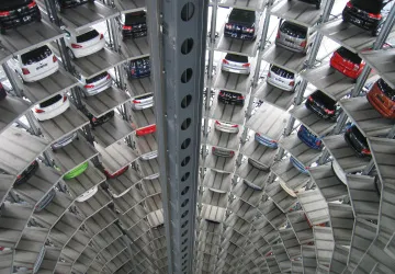 Sklad nově vyrobených vozidel Volkswagen