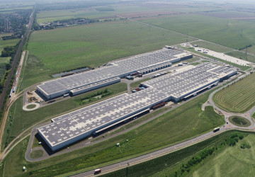 Solární střecha továrny Audi v Maďarsku