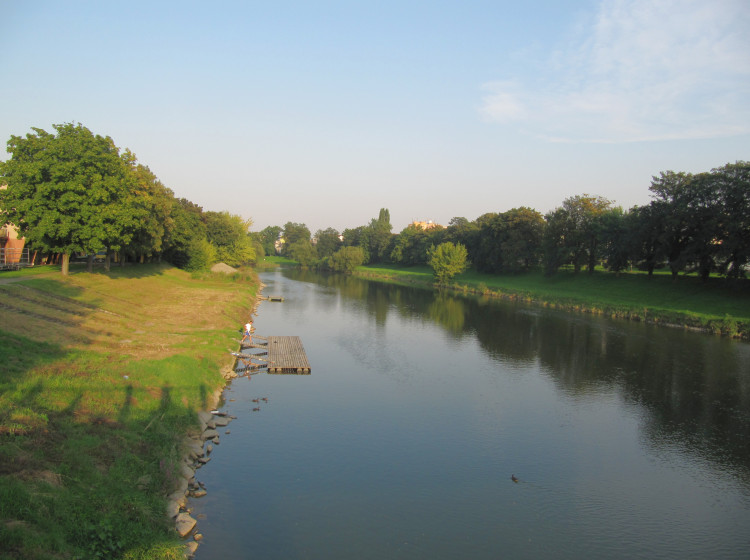 Řeka Bečva v Přerově