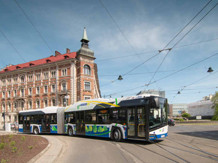 Bateriový autobus Solaris Urbino v polském Krakově
