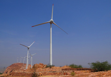 Větrná farma v Indii