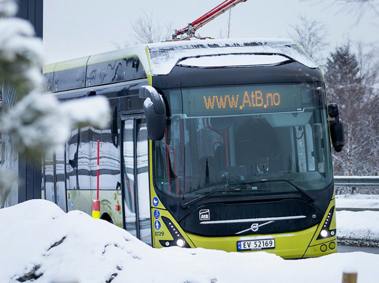 Elektrický autobus Volvo v Norsku