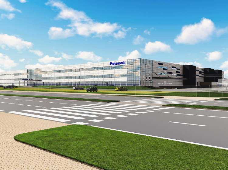 Vizualizace nového závodu Panasonic v Plzni