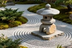 Zen zahradu charakterizují upravené vlny ve štěrku či písku. Zen zahradu charakterizují upravené vlny ve štěrku či písku.
