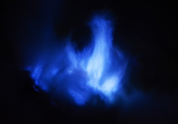 Hořící zemní plyn