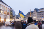 Jedna z demonstrací podporující Ukrajinu ve válce s Ruskem